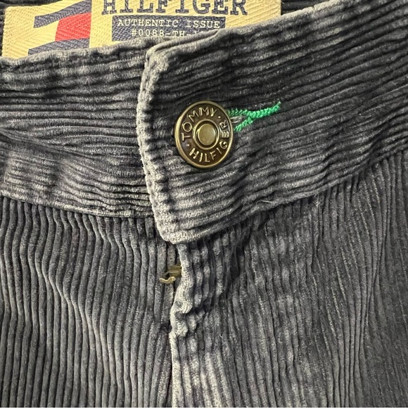 Tommy Hilfiger Vintage Y2K Dark Blue Corduroy Carpenter Pants size 34 X 30 - Picture 3 of 16